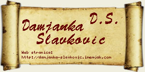 Damjanka Slavković vizit kartica